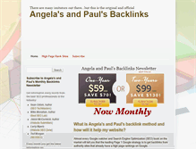 Tablet Screenshot of angelasandpaulsbacklinks.com